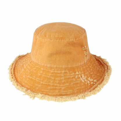 Floppy Wide Brim Frayed Bucket Hat