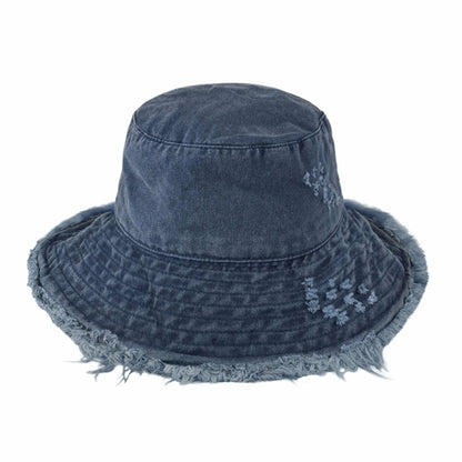 Floppy Wide Brim Frayed Bucket Hat