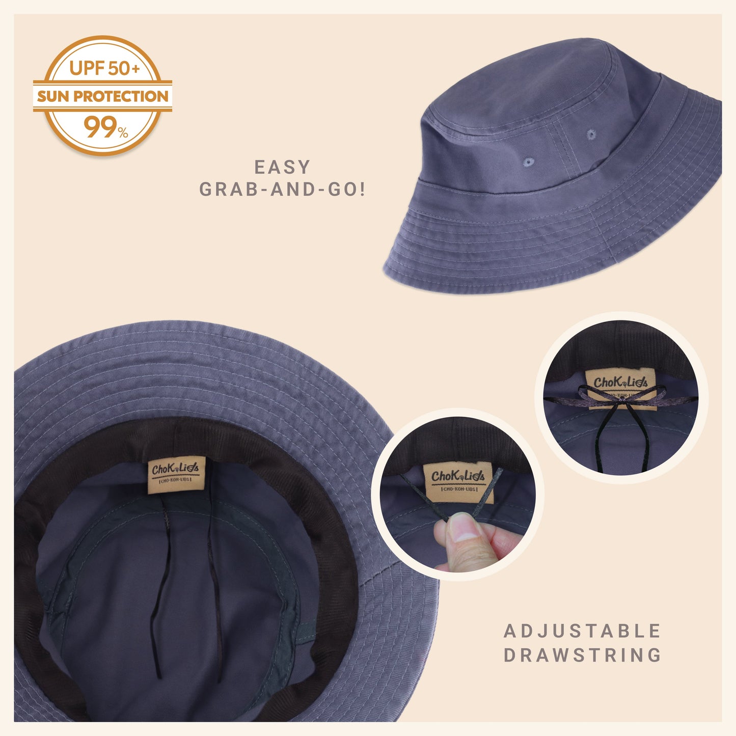 Heavy Washed Cotton Bucket Hat