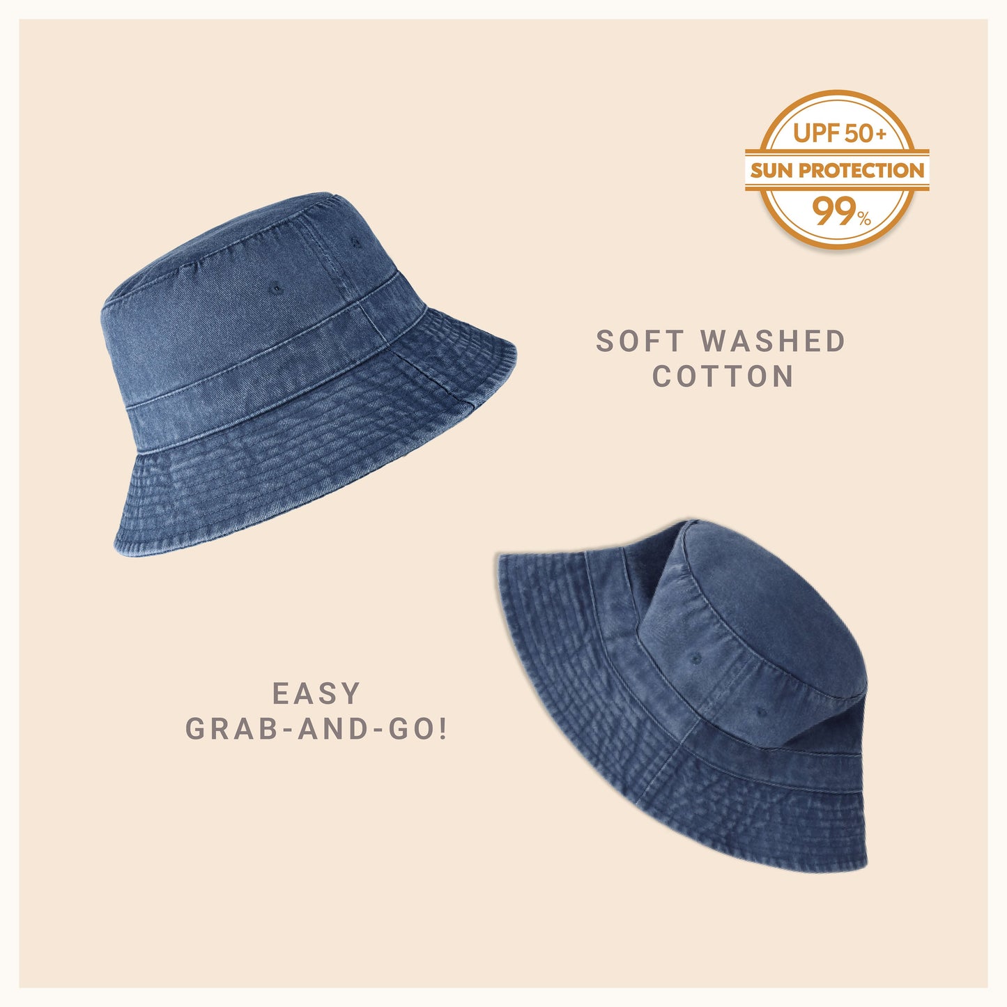 Heavy Washed Cotton Bucket Hat