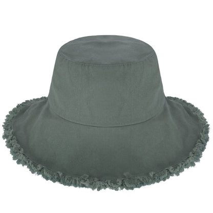 Floppy Wide Brim Frayed Bucket Hat