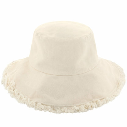 Floppy Wide Brim Frayed Bucket Hat