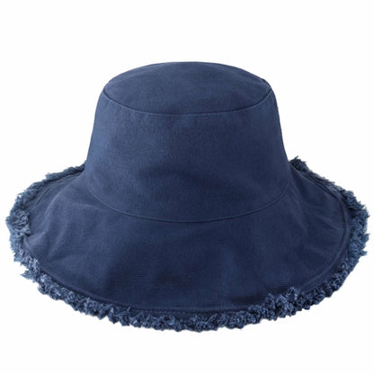 Floppy Wide Brim Frayed Bucket Hat