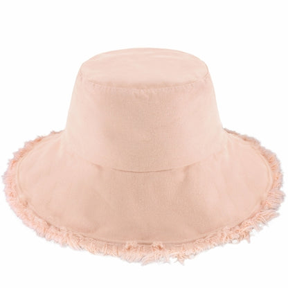 Floppy Wide Brim Frayed Bucket Hat