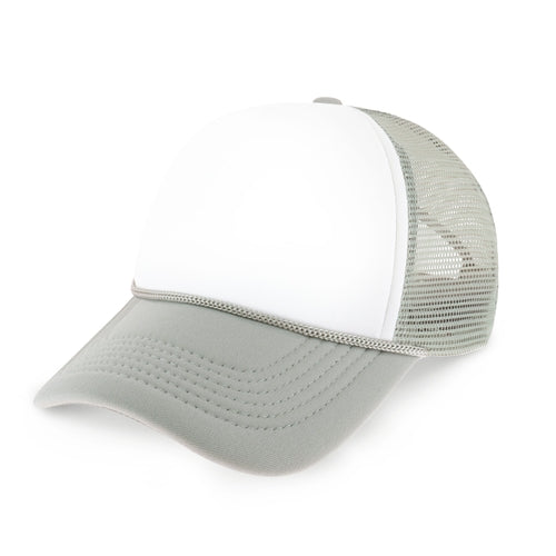 Two Tone Foam Mesh Trucker Cap with Rope